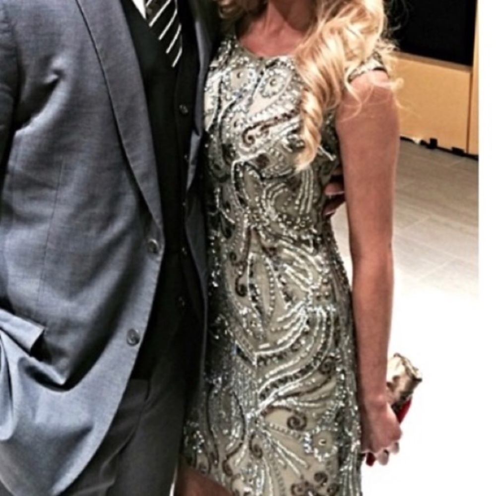 Shail K NYE Short Sparkly Beaded Party Dress